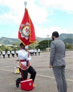 Security Minister presents consecrated colour to TTFS