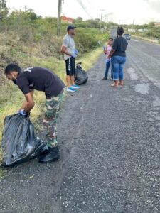 Mark Brantley, joined several people in a massive clean-up of the Long Point Road.