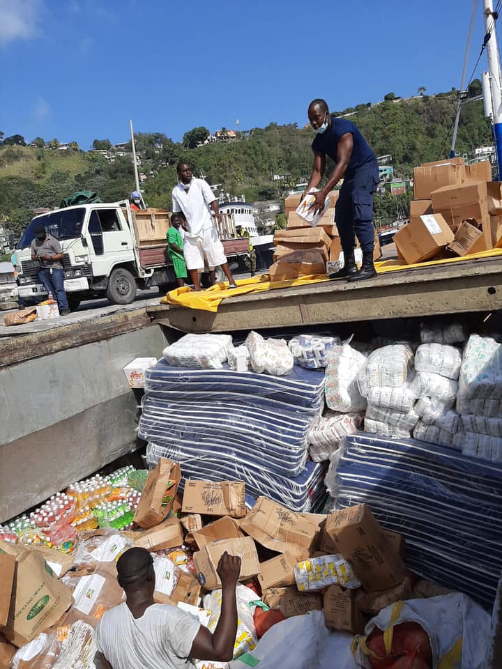 hotos from offloading exercise of Guyana's first shipment to St Vincent and the Grenadines has been posted on Facebook.