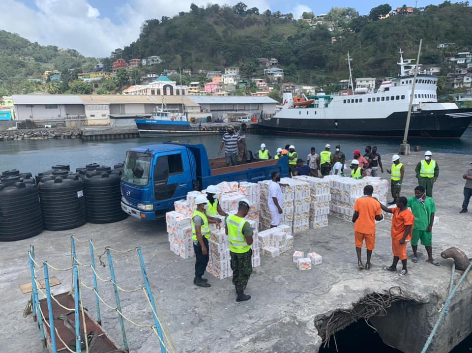 hotos from offloading exercise of Guyana's first shipment to St Vincent and the Grenadines has been posted on Facebook.