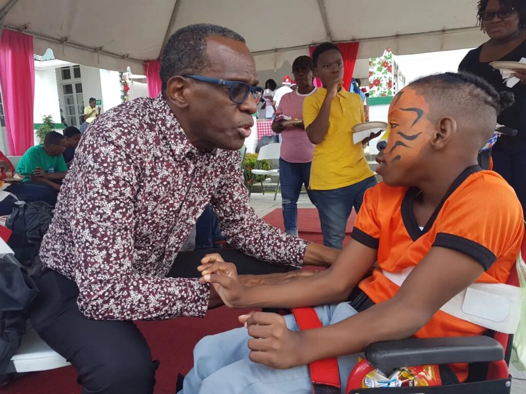 PM Philip J Pierre meets disabled students at Annual Christmas Party in Saint Lucia