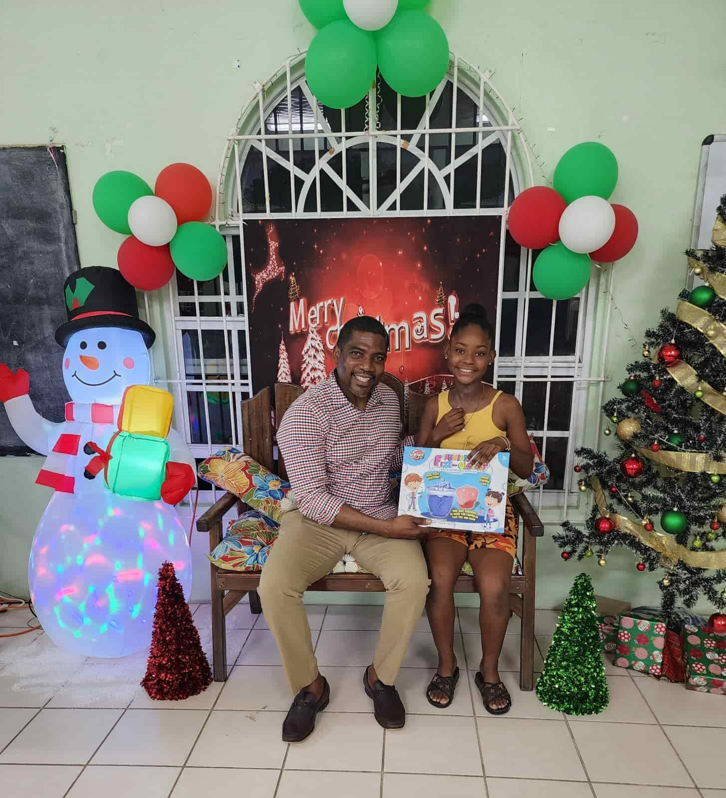 PM Drew attended Children's Christmas Party. (Credits: Terrance Drew, Facev