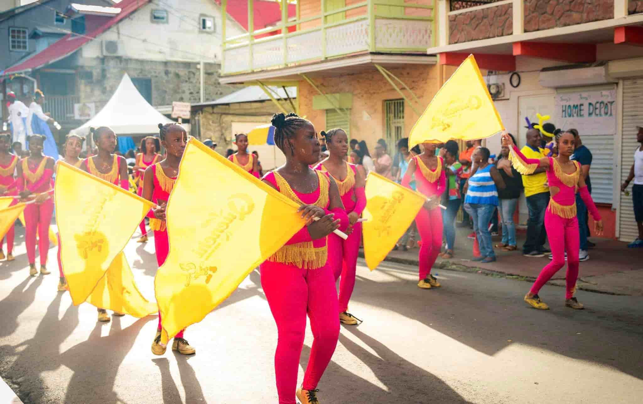 Glimpses of Mas Domnik parade. (Credits: Ministry of Tourism, Facebook)