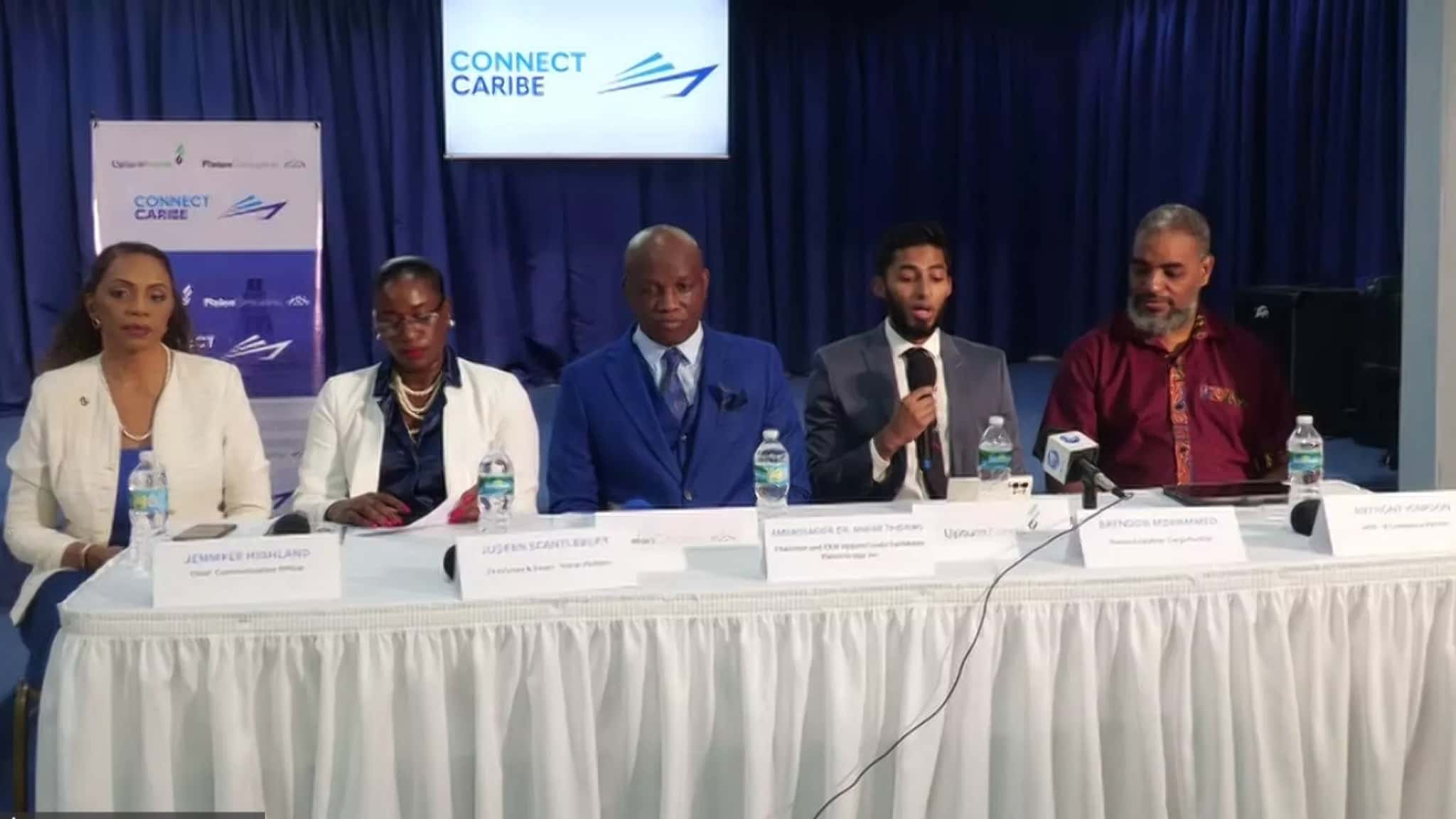 Screen grab of Connect Caribe's launch on Tuesday. (Credits: Canal Caribe, Facebook)