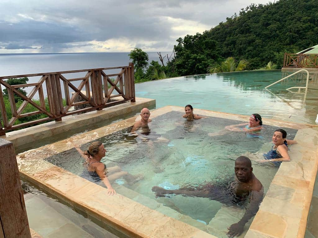 Post Discover Scuba relaxation. (Credits: Jungle Bay Dominica, Facebook)