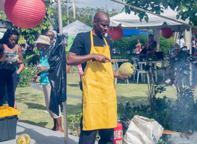 Scene at the Fish and Dragon Festival, preparing Barbados and China's delicacies. (Fish and Dragon Festival, Facebook)