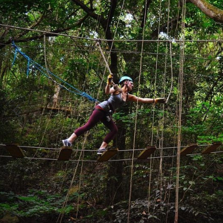 Zipline & Challenge Course during Canopy Tour. (Credits: Discover Antigua Barbuda, Facebook)