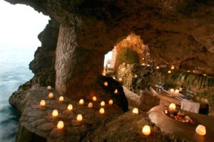 Romantic dining places at Caves Resort, Negril. 