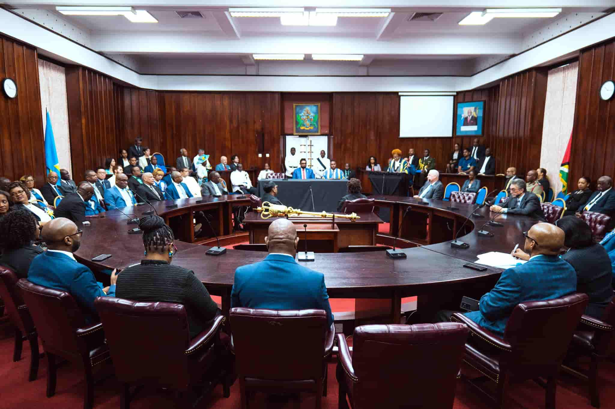 Glimpses of Parliament Meeting. (Credits: Office of the Prime Minister of Saint Lucia, Facebook)