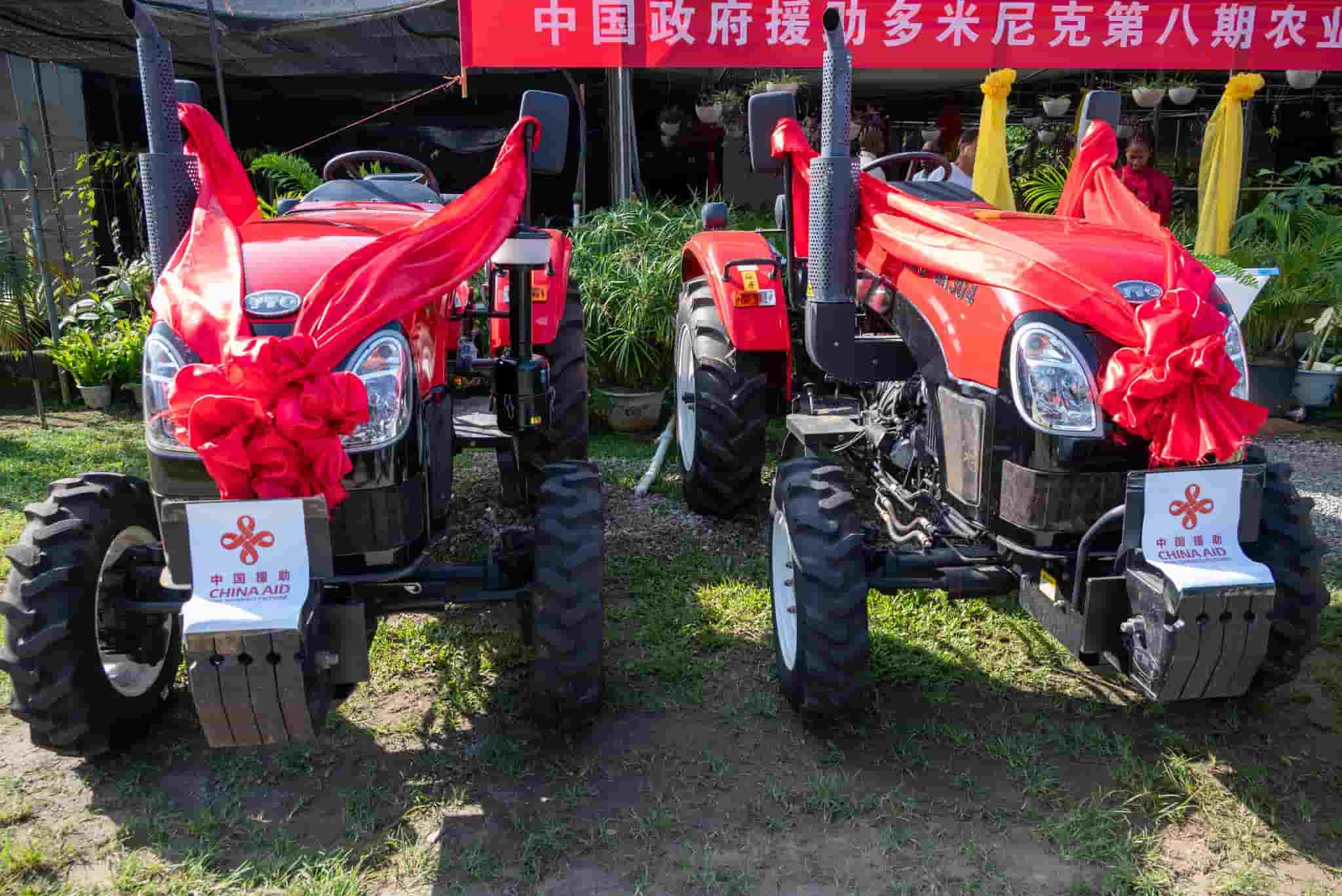 Agricultural machinery: tractors. (Credits: Roosevelt Skerrit, Facebook)