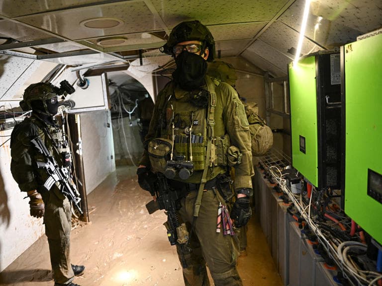 Tunnel complex with rows of computer servers discovered under UN aid agency HQ in Gaza. (Credits: Julie Bornstein, Facebook)