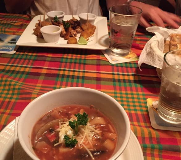 In picture: Soup and Fish 'N' Chips. (Credits: Papa Zouk)