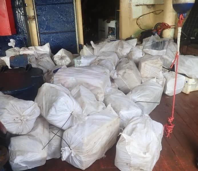 Cocaine seized in Caribbean Sea. (Credits: Forces armées aux Antilles, Facebook)