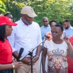 Roosevelt Skerrit, the Prime Minister of Dominica during the visit to Calibishie village, credits to Facebook