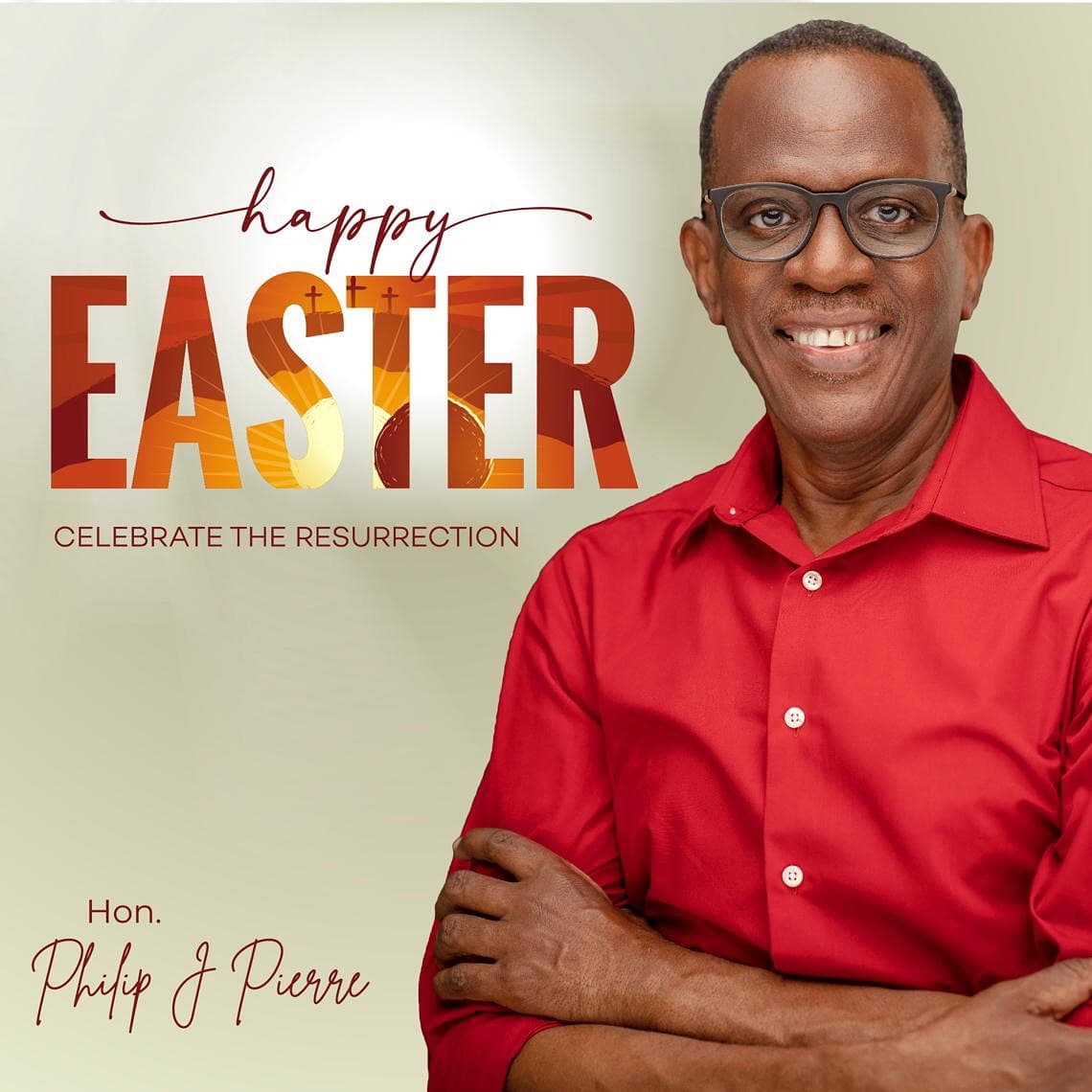 PM Philip J Pierre extended wishes on Easter. (Credits: Philip J Pierre, Facebook)