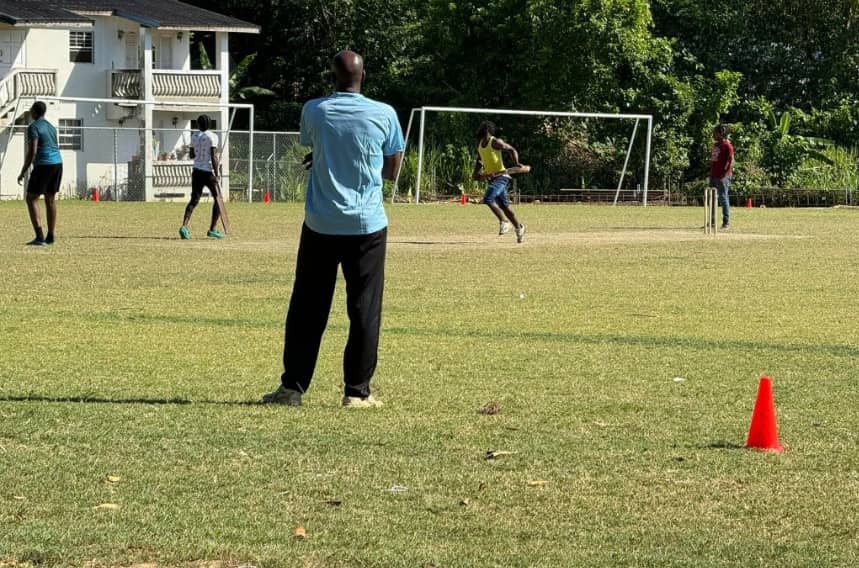 Cricket Match organized at Ciceron Playing Field. (Credits: Ernest Hilaire, Facebook)