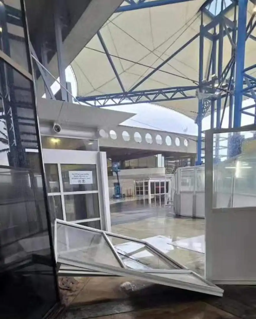 Damages at Barbados airport. 