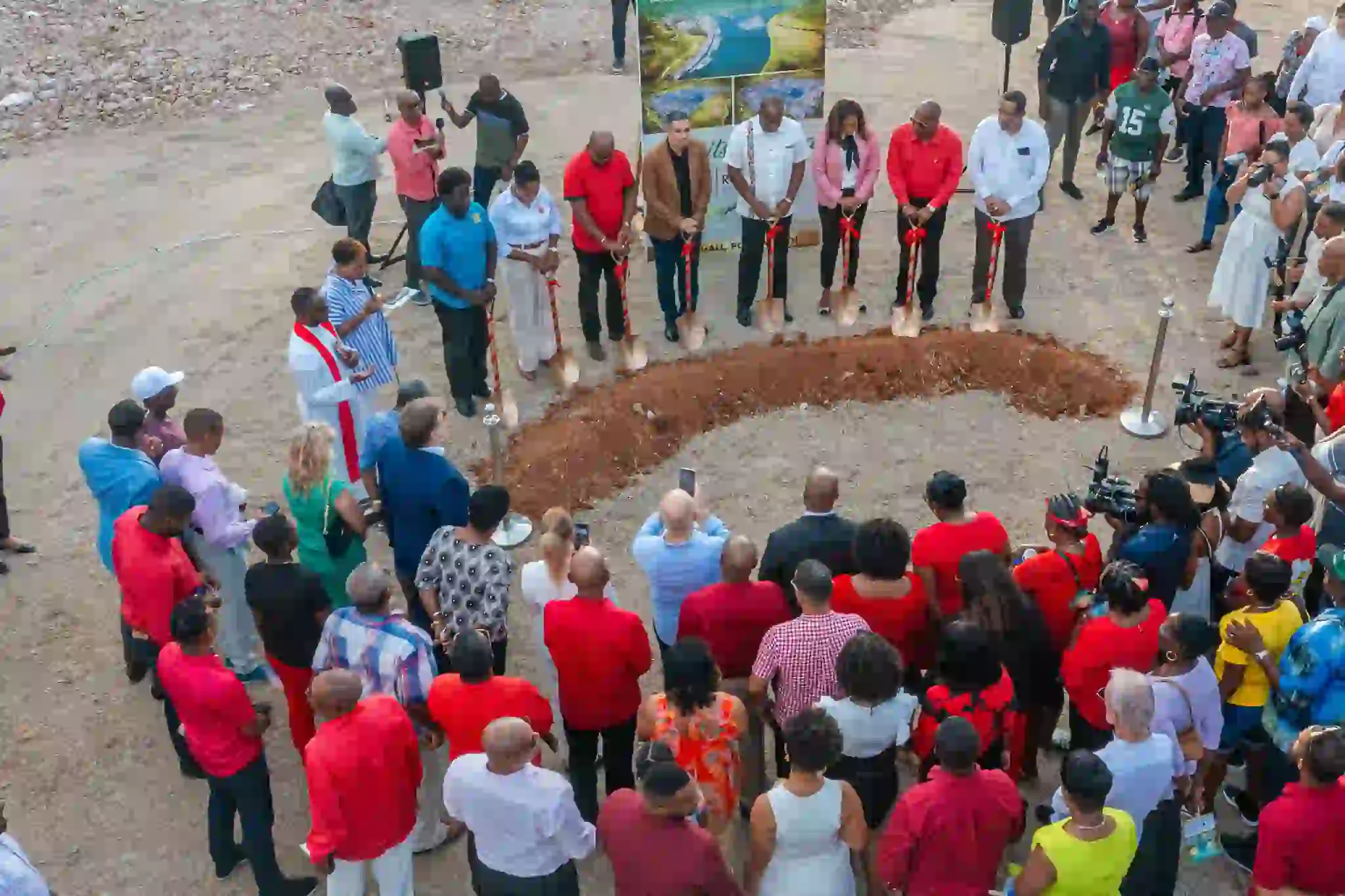 Picture of Groundbreaking ceremony of Cabrits Marina. Picture Credits: Fb accounts